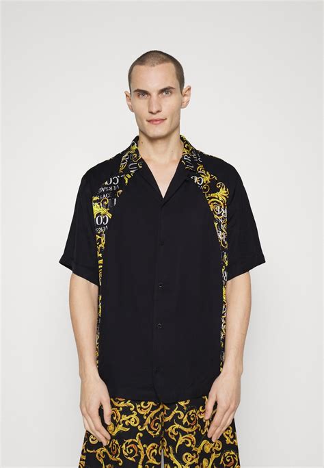 versace jeans couture brown and black striped shirt|southampton Versace Jeans Couture store.